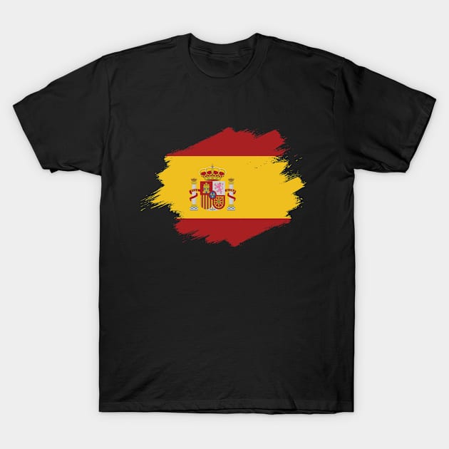 Spain Flag T-Shirt by HarlinDesign
